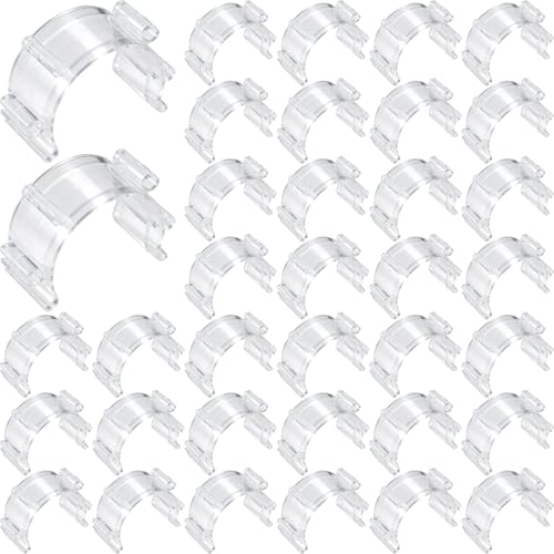 Image of 100pcs Small Sewing Bobbin Clips, Clear Plastic Bobbin Holder Thread Clamps, Thread Clips Sewing Holder Tools Organizer for Spools DIY Crafts Embroidery