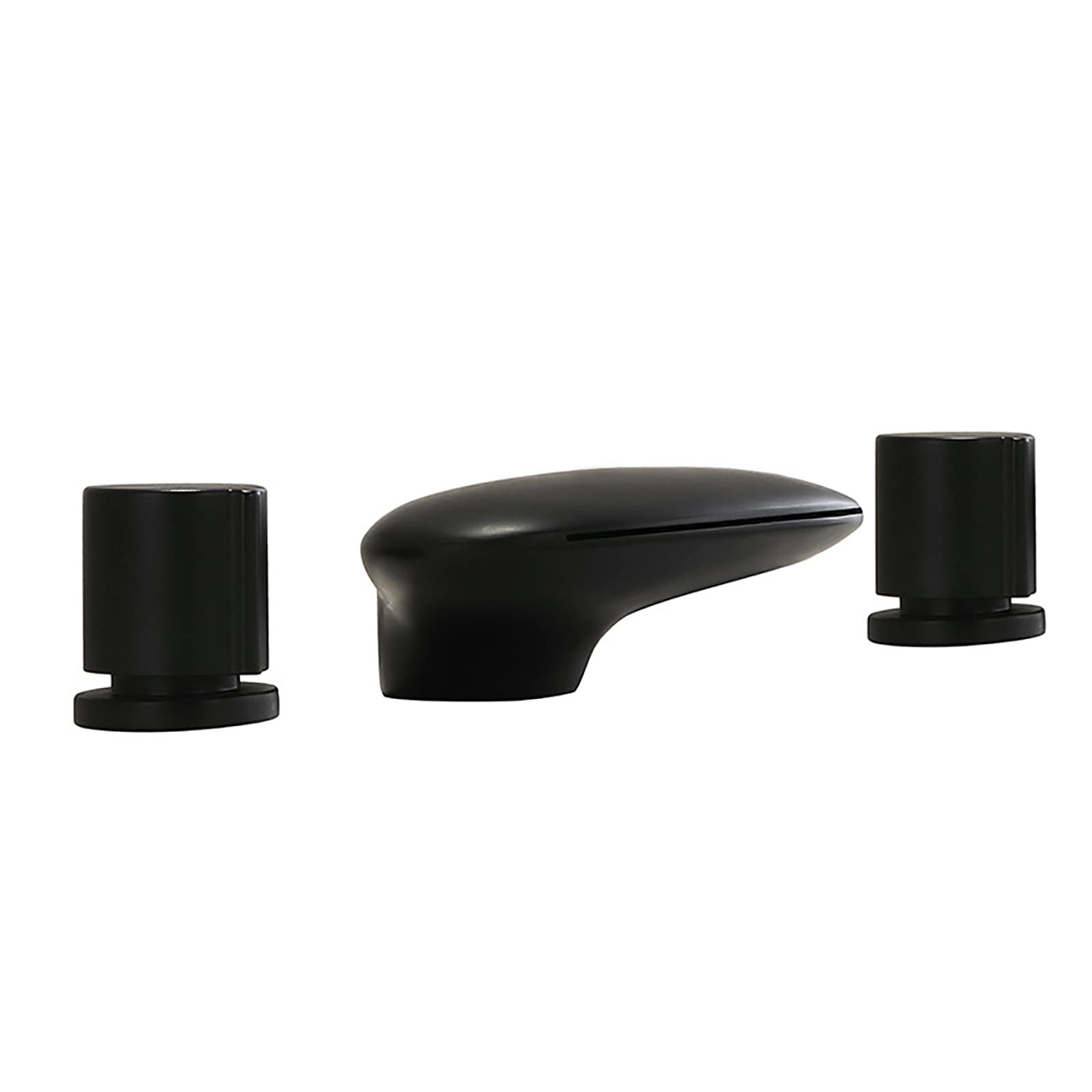 Mitigeur cascade de lavabo noir mat : design double poignée pour un confort durable
