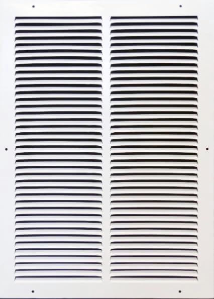 20 x 14 White Steel Return Air Grille HVAC Vent Cover Grill for Wall, Sidewall and Ceiling, Air Return Vent Covers, Outside Dimensions: 15.75"W x 21.75"H