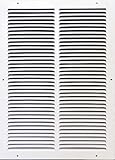 20 x 14 White Steel Return Air Grille HVAC Vent Cover Grill for Wall, Sidewall and Ceiling, Air Return Vent Covers, Outside Dimensions: 15.75