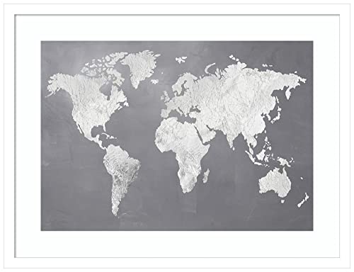 Amanti Art Framed Wall Art Print 19x25 Silver World by