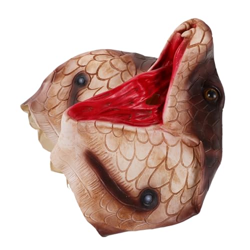 Masque Serpent Halloween Cobra en Latex Confortable pour Respirer sans Gêne