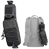 Options de Fixation à 4 Voies: La pochette à bandoulière peut être fixée à l'aide de 2 sangles Molle/ 2 Z-boucles/2 sangles auto-agrippantes pour un montage vertical/horizontal. Pour plus de stabilité sur votre bandoulière, une sangle auto-agrippante supplémentaire peut être enroulée autour du col de la pochette à sangle du sac à dos, verrouillant les accessoires Molle en place et évitant le glissement