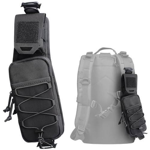WYNEX Poche Supplémentaire de Sac à Dos de Randonnée, Version Incurvée, Pochette Molle pour Bretelle de Sac à Dos Tactique, Accessoires pour Sac à Dos, Conserver les Petits Objets Fréquemment Utilisés