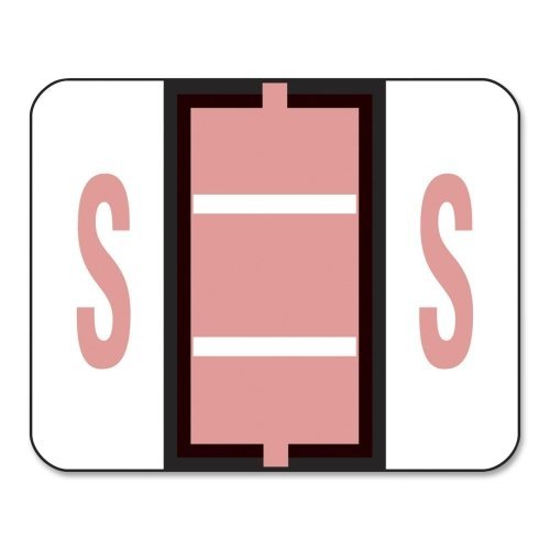 Smead Products - Smead - A-Z Color-Coded Bar-Style End Tab Labels, Letter S, Pink, 500/Roll - Sold As 1 Roll - Tab Products Compatible Color-Coded Filing System. - Self-Adhesive Labels Wrap Around Folder Tabs, Providing Extra Durability Of Tab. - Clear La #TOP12