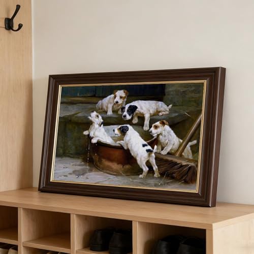 Impression sur toile chiots de renard terrier décoration murale 50,8 cm - 3