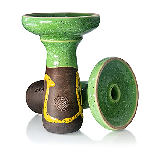 ORACLE HOOKAH® Premium Shisha Phunnel Kopf - Glasur Phunnel Rainbow Tonkopf - Shisha Kopf für HMD & Smokebox (Grün…