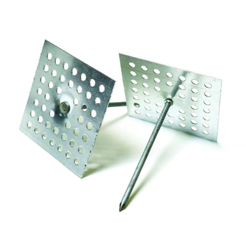 Perforated Insulation Pins, hangers Qty 100, 1-5/8 in, Made in USA, Click for size and quantity options