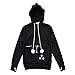 NueFashion NeuFashion Unisex Mewgaroo Hundehalter Katze Ohrige Känguru-Beutel SweatshirtHoodie