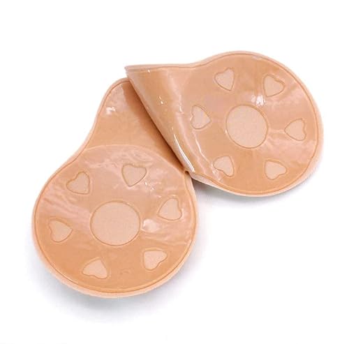 Sutiã Adesivo Silicone Levanta Seio Invisível Não Cai Push Up (as2, alpha, xg, regular, Bege, GG)