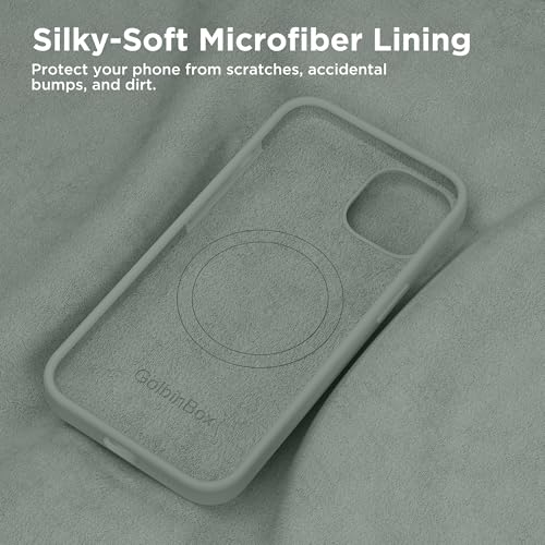 Image of GolbinBox Magnetic for iPhone 13 /14 Case, Silicone Cover, Calke Green