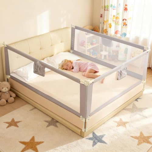 Barandilla plegable para cama infantil de 200 y 160 cm y barrera de cama articulada king size 3
