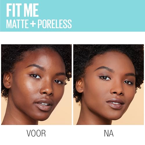 Maybelline Fit me! Matte&Poreless Make-up Nr. 365 Espresso, flüssiges Make-up, passt sich dem Hautton an, feuchtigkeitsspendend… – Ansicht 2