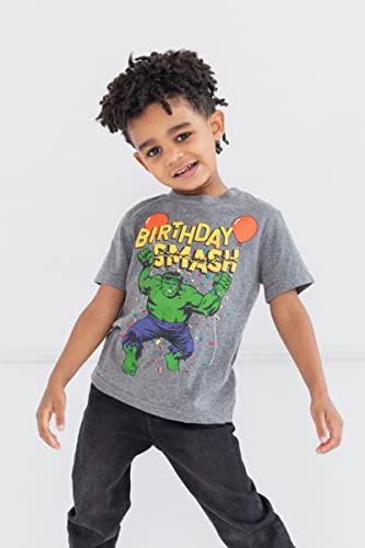 Marvel Avengers Spider-Man Captain America Hulk Birthday T-Shirt Toddler to Big Kid