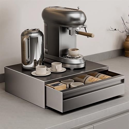 ▶ Questo supporto per microonde presenta un design minimalista e moderno, assicurando che la tua cucina rimanga ordinata e visivamente attraente. I cassetti estraibili mantengono i tuoi oggetti essenziali perfettamente ordinati, mentre le dimensioni generose lo rendono adatto a qualsiasi cucina o stazione di caffè