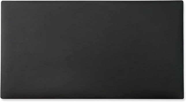 Vegan Leather Working Mat - Black - Ultra Thin Desk Mat 25.6 x 13.78 x 0.6 in - Washable Waterproof Stain-Resistant - Made in Taiwan