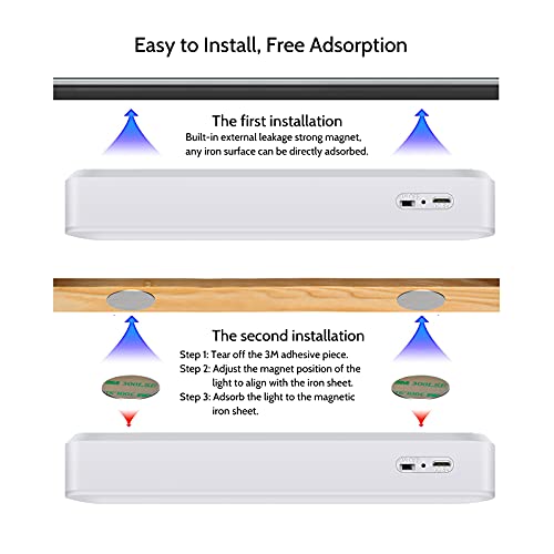 Aksda Led Closet Light, Dimmable Under Cabinet Wireless Stick On Lights, Magnetic Night Light Bar With Rechargeable Battery, Under Counter Light For Kitchen Cabinet Stairs Hallway Sink #TOP7