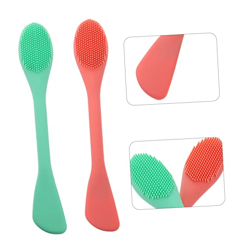 DOITOOL 2 Unidades escova de rosto de silicone aplicador de pincel de máscara facial lama facial esc