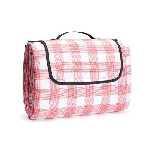 Oak & Tea Picknickdecke 200 x 200 cm, wasserdicht & isolierend, XXL Faltbare Strandmatte, Campingdecke, Outdoor-Teppich aus strapazierfähigem dreilagigem Oxford-Stoff für Camping, Picknick, Outdoor