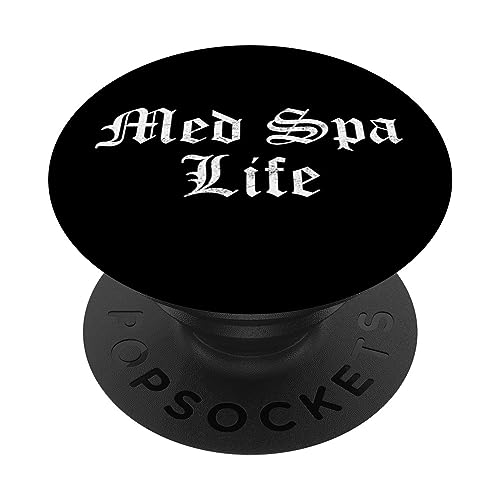 Vintage Med Spa Life Medical Spa Aesthetic Nurse Injector PopSockets Swappable PopGrip, Black