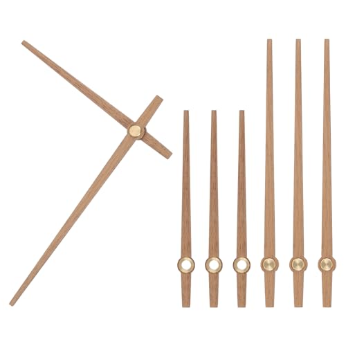 PATIKIL Kit De Repuesto De Manecillas De Reloj 4 Juegos De Mecanismo De Reloj De Pared De Madera Piezas De Manecillas De Reloj De Repuesto De Reloj De Pared De 16 Pulgadas DIY Arte E3