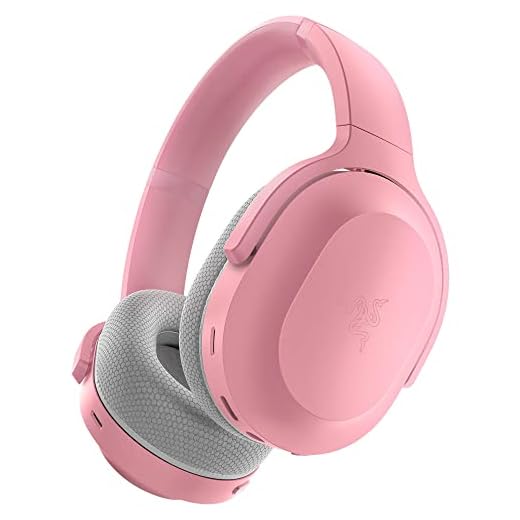 Razer Barracuda Wireless Gaming & Mobile Headset (PC, Playstation, Switch, Android, iOS): 2.4GHz Wireless + Bluetooth - Integrated Noise-Cancelling Mic - 50mm Drivers - 40 Hr Battery - Quartz Pink