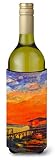 Caroline's Treasures 6076LITERK Sunset at The Dock Wine Bottle Hugger Bottle Cooler Sleeve Hugger Ma