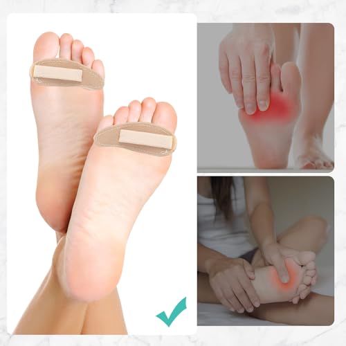 Image of Woanger 8 Pcs Hammer Toe Crest Cushion Soft Straightener Buttress Pads Splint Reduces Pressure from Calluses and Hammer Toes, Medium, Right, Left (Two Toes,Beige)