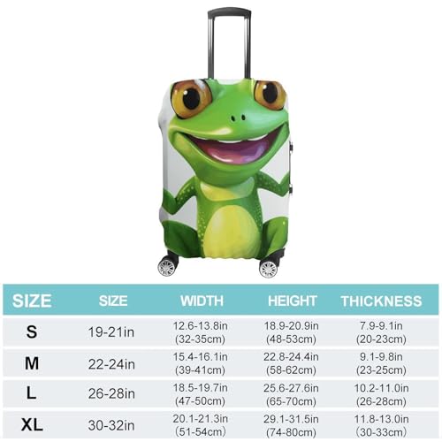 Green Frog Luggage Cover, Washable Elastic Suitcase Cover Protector Fit 18-32 Inch Luggage2