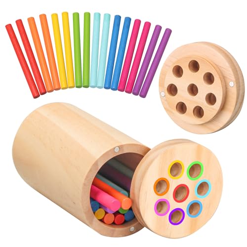 Image of Montessori Toys for 1-3 Year Old,Color Sorting & Fine Motor Skills Preschool Learning Activities,Wooden Sensory Easter Toys for Toddlers