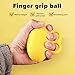 Finger Grip Ball, Hand Exerciser Grip Strengthener,Stroke Rehab Equipment,Stress Balls for Adults, Finger Gripper Strengthening Exercise for Hand(Yellow)