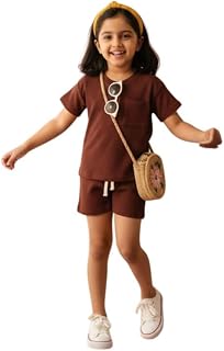 BENIZA X FASHION Kids Girls Cotton Co-Ord Set Short Sleeve Top & Shorts Outfit Soft, Stylish & Comfortable for Girls Casua... Price In India