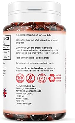 Starflower Oil Capsules 1000MG - 120 Soft Gels - Borage Oil - Gamma Linolenic Acid - Vegan Friendly High Strength