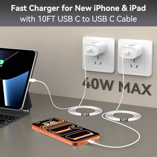 iPhone 18 17 16 15 Charger Fast Charging PD 40W, 10 FT USB C Charging Cable - image 7