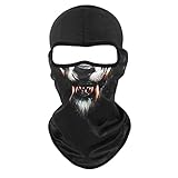 3D Animal Funny Balaclava Full Face Mask Neck Warmer for Cycling Motorcycle Skiing Outdoor Sports Wolf Black