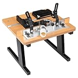 Router Table with Stand and Adjustable Fence, Woodworking Router Table, MDF Routers Tables,Benchtop Precise Routing Table Craftsman Tool for Woodworking 16.93 x 15.75inch