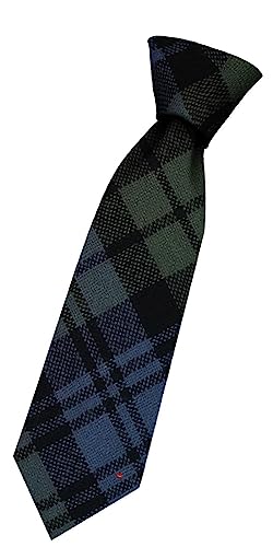 Cravate en laine Campbell Faded Tartan tissée main en Écosse pour garçon