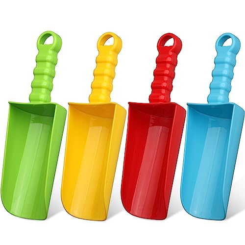 Jumbo 9' Beach Sand Shovels Toys for Kids Adults, Large Sand Beach Spade Scoop Garden Tools for Sandbox Kit Indoor Outdoor Digging Gardening, Beach Accessories Essential Gift for Travel 4 Pack