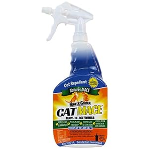 Nature’s MACE Cat Repellent Spray, 40 oz Ready-to-Use, Indoor & Outdoor Deterrent, Prevents Scratching, Training Tool, Safe for People, Plants & Pets
