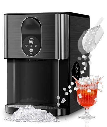 Cowsar Nugget Ice Maker Countertop, 44lbs/24H Soft Chewable Pellet Ice