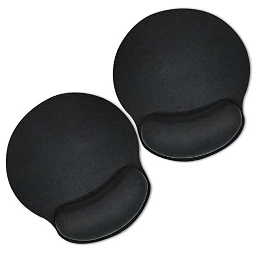 Mouse Pad with Wrist Support Memory Foam Wrist Rest Mouse Pad with Non-Slip Base, Ergonomic and Comfortable Pain Relief for Home & Office, 9.84 x 9.05 inch, Black, 2 Pack