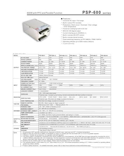 Alimentation 600W PSP-600-27 transformateur régulé DC - 2