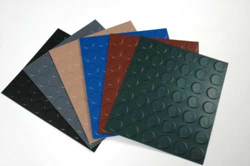 Coin Pattern Garage Floor Cover for Parking Pad - Slate Grey 7.5' x 17'