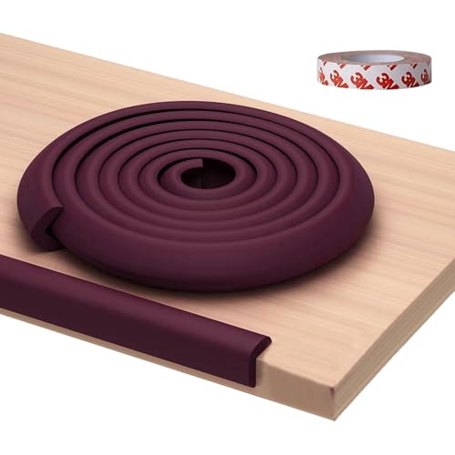 Image of Zeccorp 2-Meter Baby Safety Edge & Corner Guard, Flexible & Durable Baby Safety Edge & Corner Guard - Soft Cushion Protector with Adhesive Tape - Ideal for Home, Nursery, and Playroom (Brown 2-Meter)