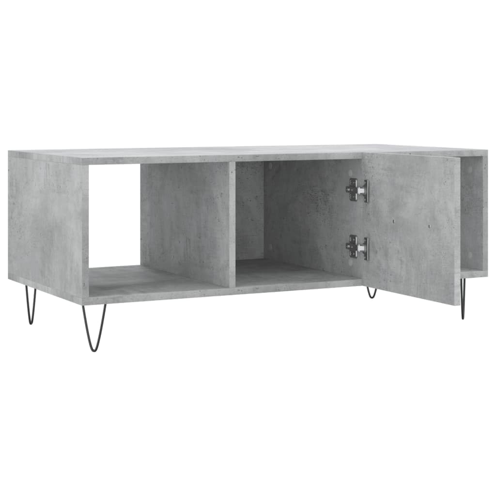 Homgoday Tavolino da caffè grigio cemento 102 x 50 x 40 cm, tavolino in legno ingegnerizzato, tavolino da tè per soggiorno, sala ricevimenti degli ospiti, camera da letto e ufficio, mobili 225