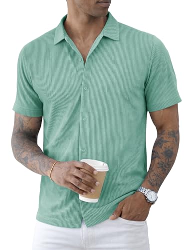 Image of Nobel Monk Men's Solid Casual Shirt |Half Sleeve | Regular Fit |Stylish Shirt for Men