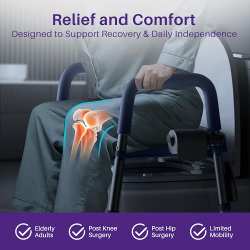 Image of KEKOY Toilet Seat Risers for Seniors, Adjustable Height Width, Fits Most