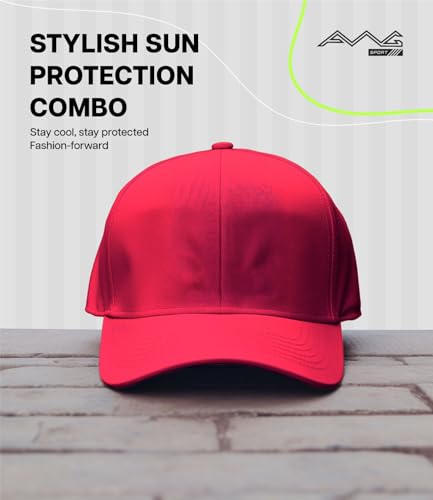 Image of AWG ALL WEATHER GEAR Baseball Cap for Men | UPF 50+ Sun Protection, Moisture-Wicking Sweat Band | Gym, Cricket, Golf Free Size for Teens, Men & Women