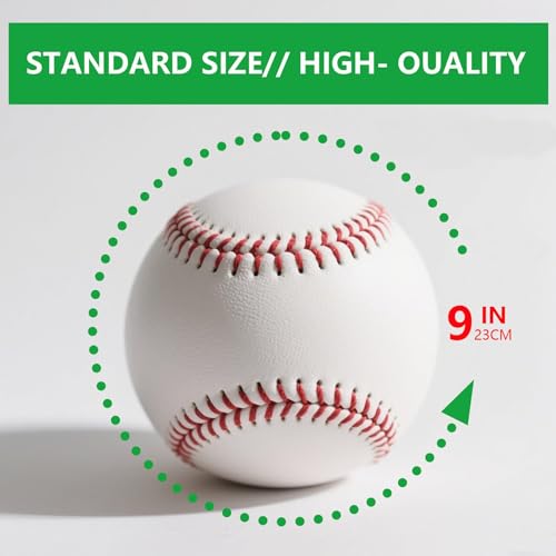 Rarapop 12 Pack Tee Ball Practice Baseball, Reduced Impact Kids Safety Baseballs, Unmarked Tballs Training Baseballs Rubber Filling - Perfect for Training, Hitting, Batting, Fielding