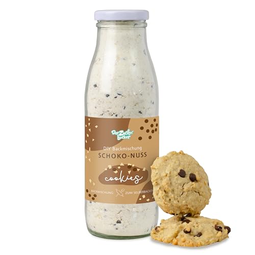 Schoko-Nuss-Cookies Backmischung einfache Weihnachtsplätzchen selbst backen oder verschenken winterliche Cookies mit Schokolade & Nüssen